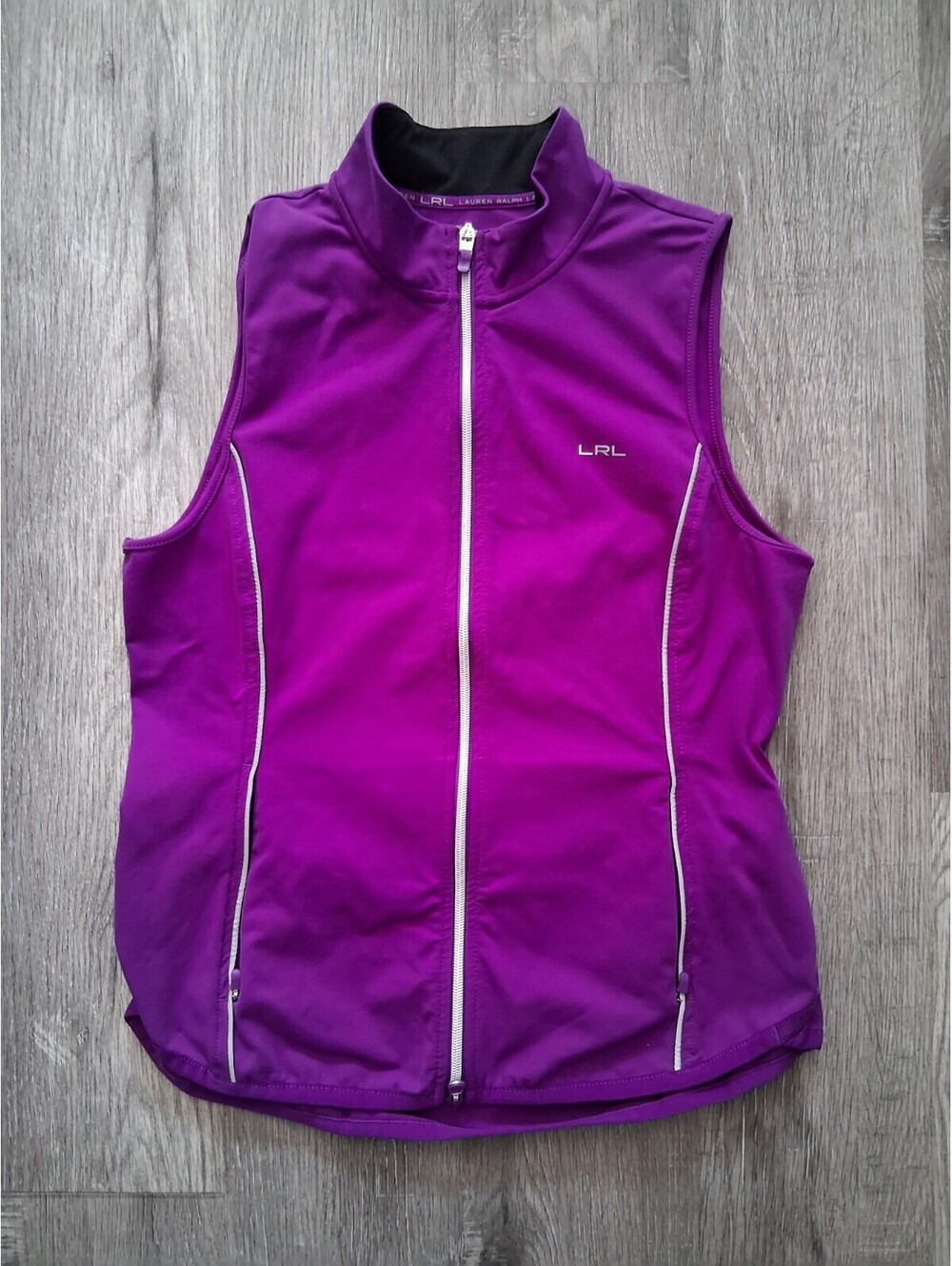 Lauren Ralph Lauren Women's (M) Active Full Zip Purple Stretch Performance Vest